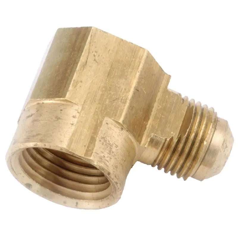 Anderson Metals 3/8 . Flare Elbow X 3/4 . D FIP Brass 90 Degree Elbow Pack 5