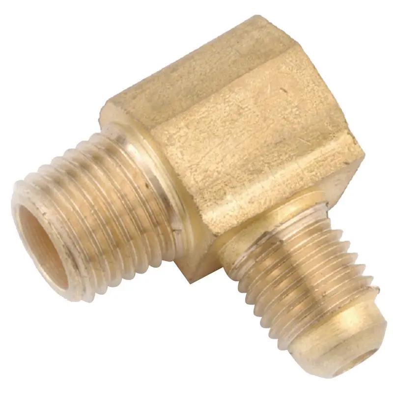 Anderson Metals 1/2 . Flare Elbow X 3/4 . D MIP Brass 90 Degree Elbow Pack 5