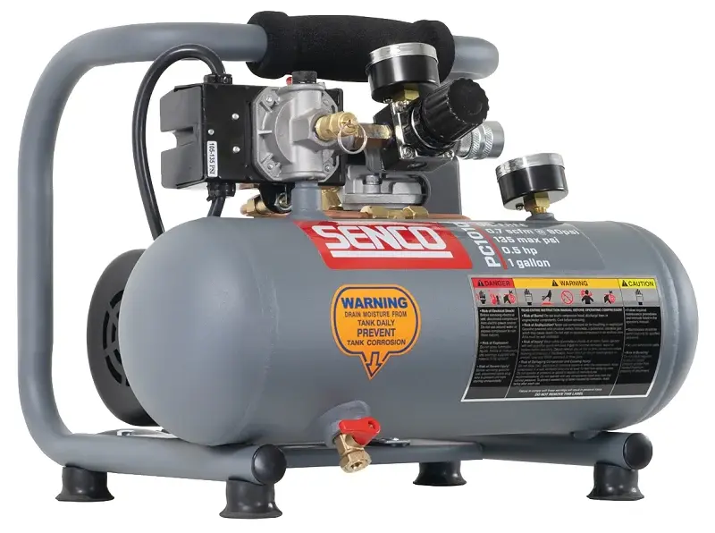 Senco PC1010 Air Compressor, Tool Only, 1 gal Tank, 0.5 hp, 115 V, 125 psi Pressure, 0.7 scfm Air (Model XRPH06)