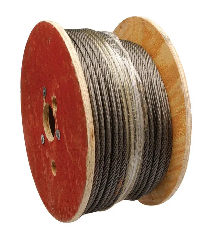 Campbell Rust Prohibiting Oil Fiber Core Steel 1/2 Inch D X 250 ft Aircraft Cable