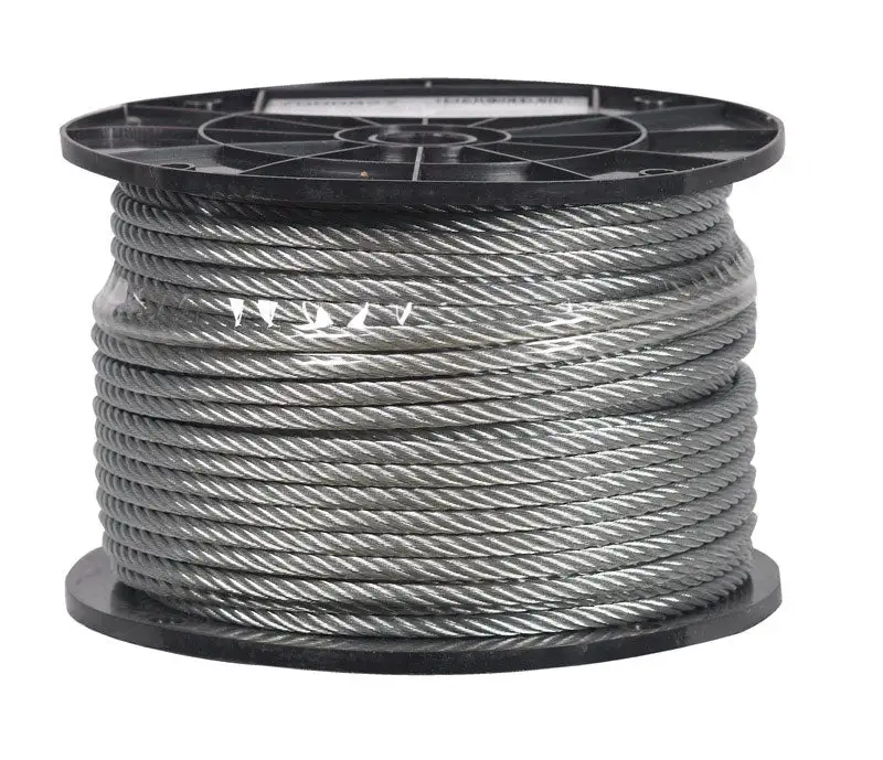 Campbell 1/4 Inch Galvanized Steel Aircraft Cable 250 Feet Length