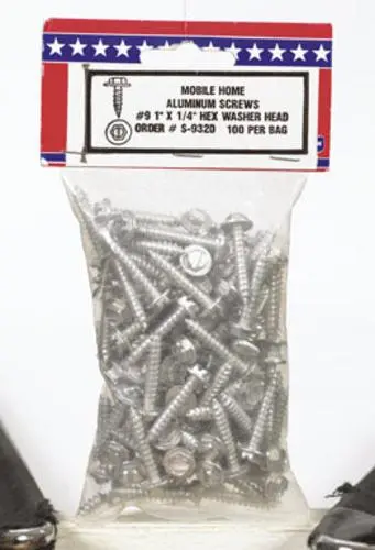 US Hardware S-932D 9-1X1/4 Inch Aluminum Screws Pack 100