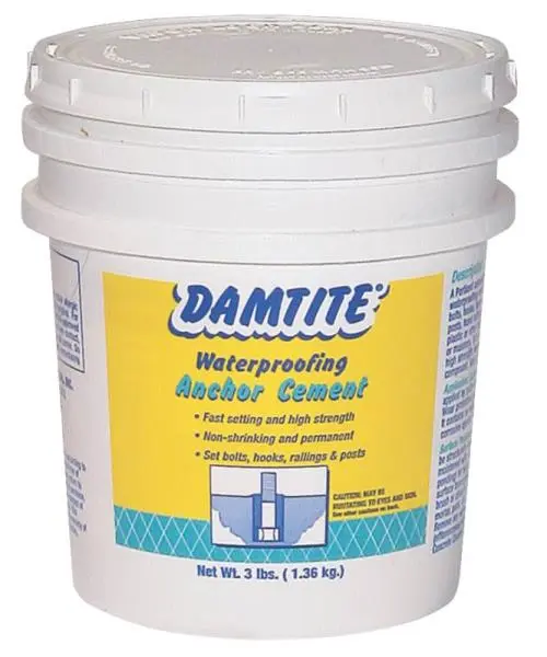 Damtite 08032/08031 Waterproof Anchor Cement 3 Lb Masonry and Concrete Repair Damtite Waterproofing
