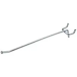 Pegboard Single Angle Hook Galvanized Steel Fits 1/8 or 1/4-. Board 6-. Universal Use National Hardware