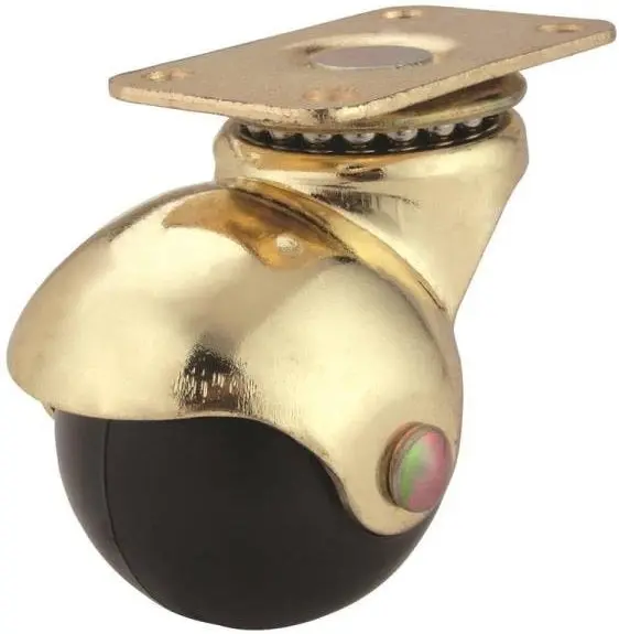 Prosource JC-E03-PS 2 Inch Bright Brass Ball Casters 2 Pack
