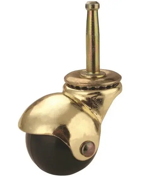 Prosource JC-E04-PS 2 Inch Bright Brass Ball Casters 2 Pack