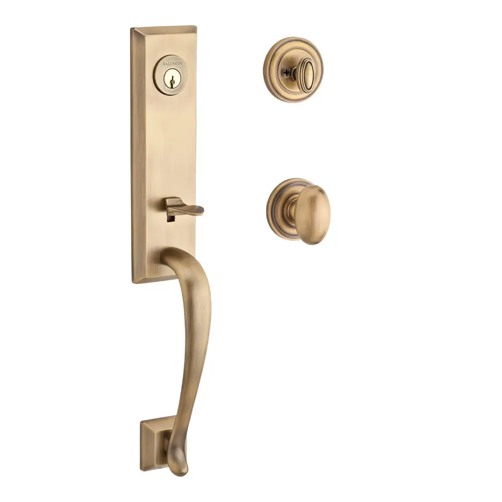 Baldwin Reserve Federal Bed Bath Door Lever Traditional Square Rose - Premium Hardware