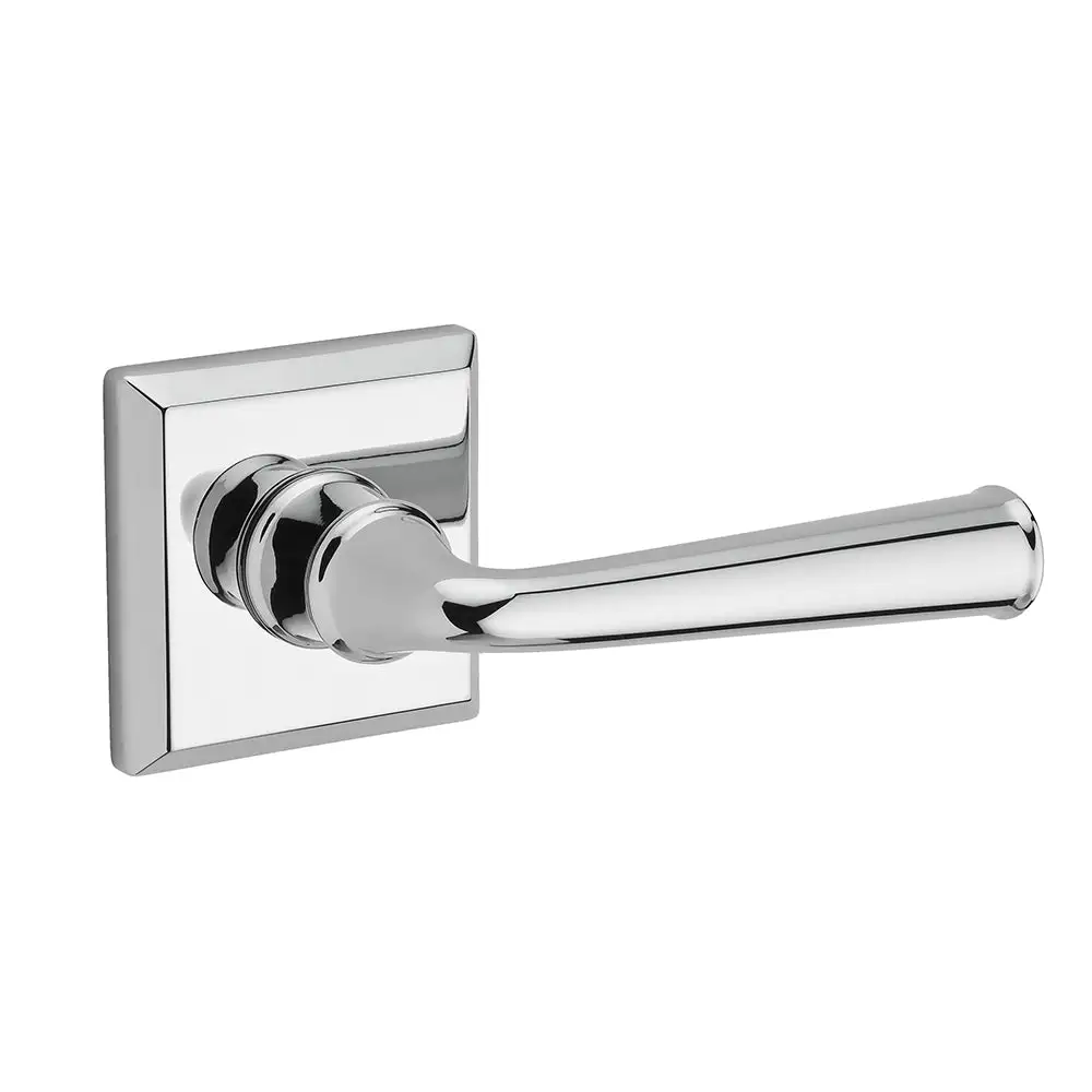Reserve Square Bed Bath Door Lever Contemporary Round Rose - Best Builders Equipment BALDWIN