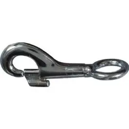 Nickel Bolt Snap Round Fixed Eye 5/8 x 3.25-Inch Secure Fastening National Hardware