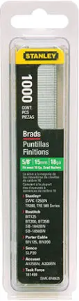 5/8 Inch Brad Nails 1000 Pack Finish Carpentry and Woodworking STANLEY