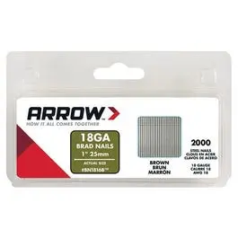 2000-Pack 1-Inch Brown Brad Nails Woodworking and Carpentry Various