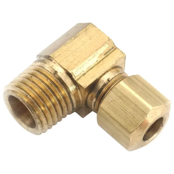 Anderson Metals 750069-1008 Lead Free 90 Degree Elbow Brass Fitting 5/8" CMP x 1/2" MPT
