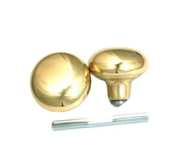First Watch Security 1130 Solid Brass Door Knob Set Spindle 2-Count