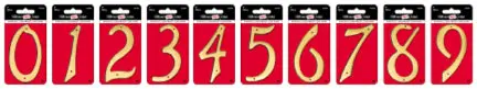 4 Inch Brass Number 4 House Address and Mailbox Hillman