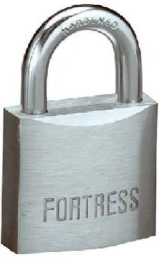 Master Lock 1840D Fortress Solid Brass Padlock Hardened Steel Shackle 1-9/16 Inch Secure Lock