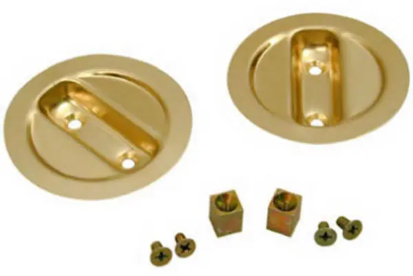 Johnson Hardware 21-3PPK2 Pocket Door Pull Brass 2-1/8 Inch Diameter Elegant Door Design