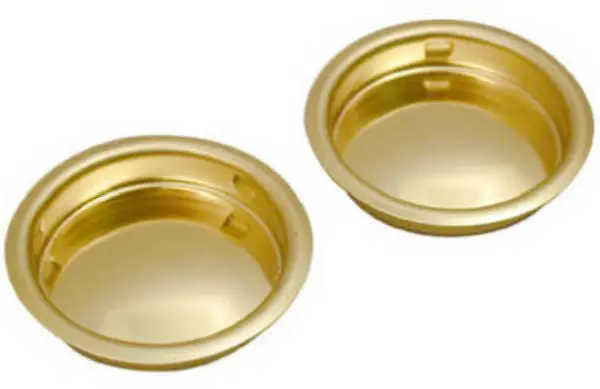 Johnson Hardware 30-3PPK2 Bright Brass Door Pull 2-1/8 Inch Diameter 2-Pack Stylish Doors