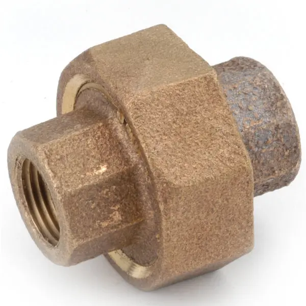 Anderson Metals 738104-06 Lead Free Red Brass Pipe Fitting Union 3/8 Inch