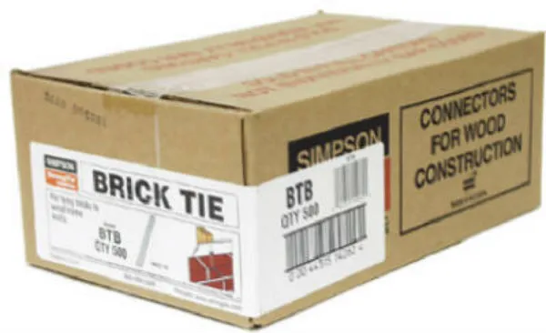 Simpson Strong-Tie BTB Brick Tie Wood Construction 500-Piece Pack