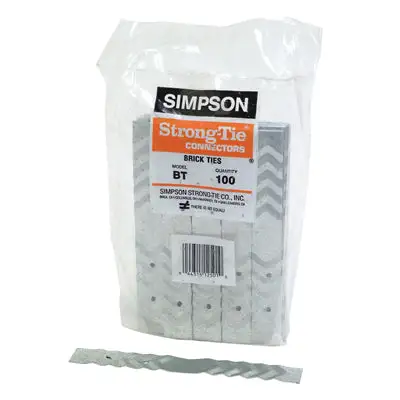 Simpson Strong-Tie BT-R100 Brick Ties 22 Gauge 100-Pack Masonry