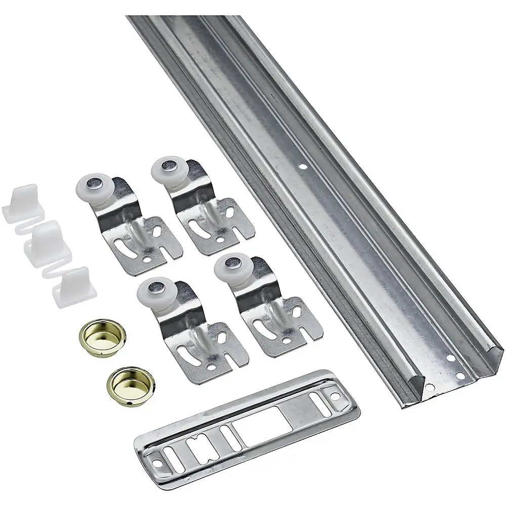 National Hardware N343-129 -Pass Sliding Door Hardware Set Galvanized 60 Inch