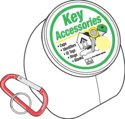 Hy-Ko KT127 Aluminum C-Clip Split Key Ring 3-1/8 Inch Large 50-Pack