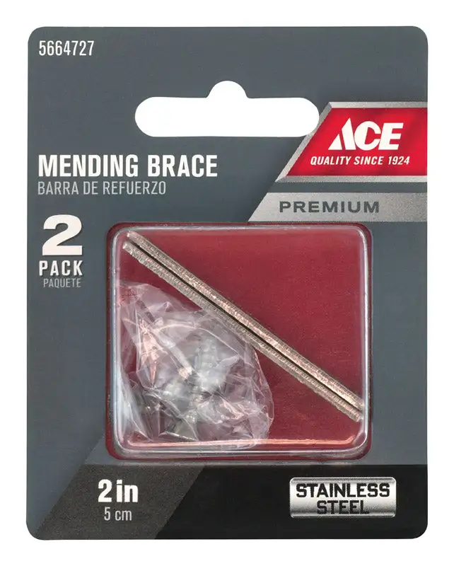 Ace 2.75 . W X 2.5 . L Bright Brass Gold Narrow Hinge 2 Pack