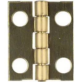 4-Pack .75 x 5/8-Inch Light-Duty Brass Narrow Hinges National Hardware