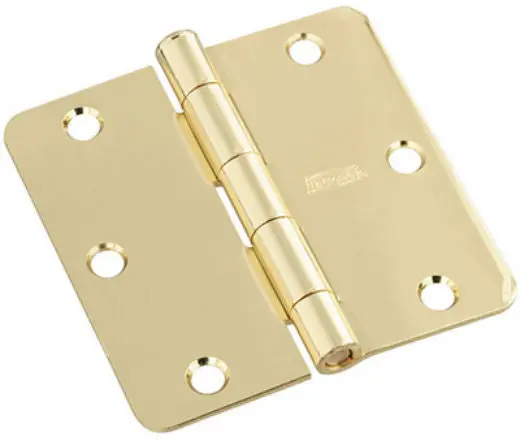 National Hardware Bright Brass Door Hinge 3.5 Inch 3 Pack Heavy Duty