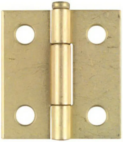 National Hardware N141-754 Light Narrow Hinge 1.5x1-7/16 Dull Brass 2-Pack