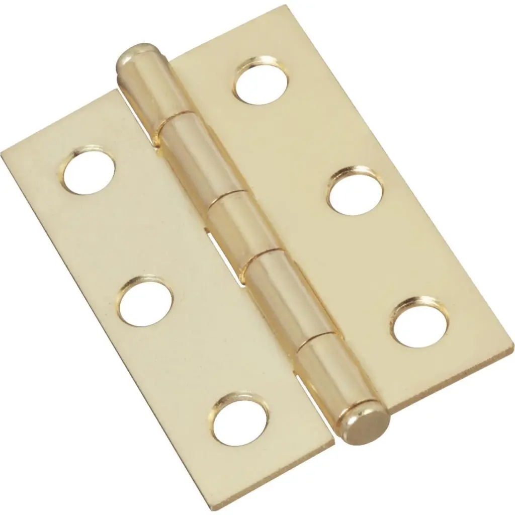 National 2-1/2 Inch Brass Full-Inset Pin Hinge 2-Pack Cabinets and Doors