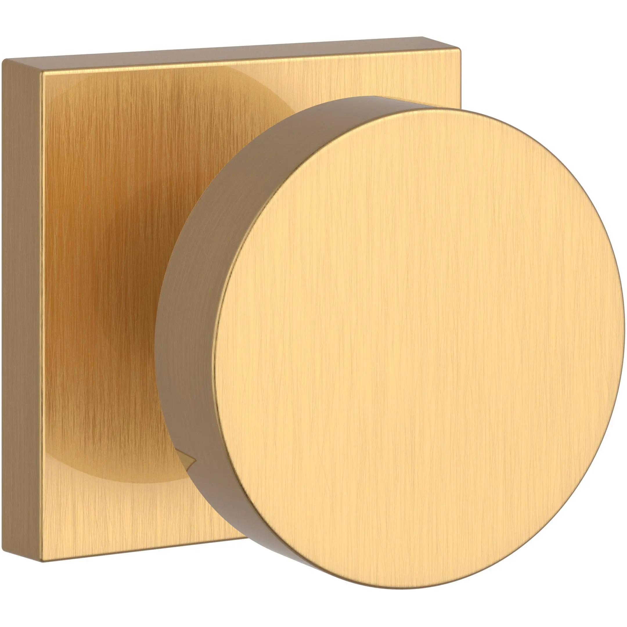 Satin Brass Contemporary Square Passage Set Cabinet Hardware