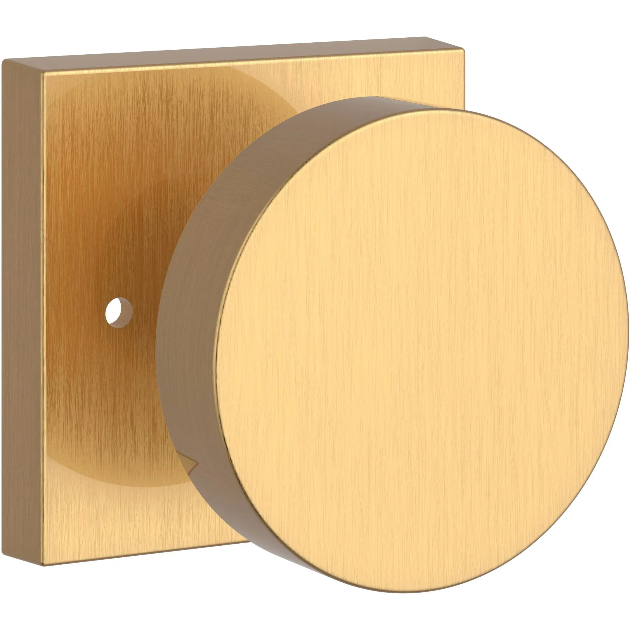 Satin Brass Contemporary Square Privacy Set Cabinet Hardware