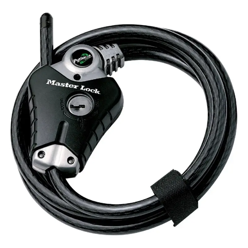 Master Lock Python 2.8 . Steel Key Cable Lock 6 ft. Length