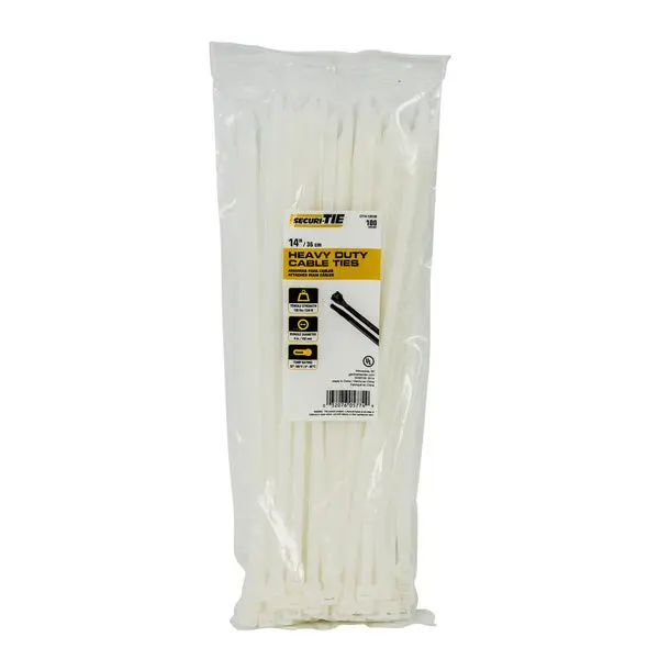 Gardner Bender CT14-120100 SecuriTie Heavy Duty Natural Cable Ties 14 Inch 100-Pack
