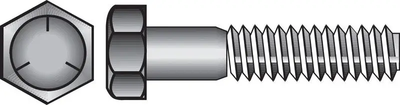 Hillman 3/4 Inch x 2-1/2 Inch Heat Treated Zinc Steel Hex Head Cap Screw 20 Pack