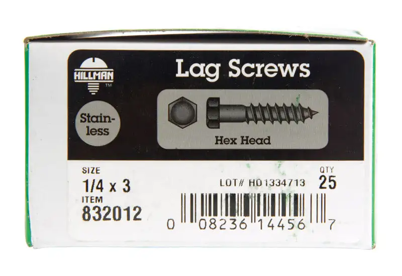 Hillman 1/4 . X 3-1/2 . L Stainless Steel Carriage Bolt 25 Pack