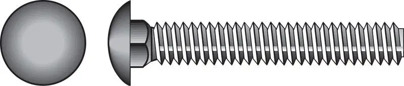 Hillman 1/2 Inch X 6 Inch Zinc-Plated Stainless Steel Carriage Bolt 10 Pack