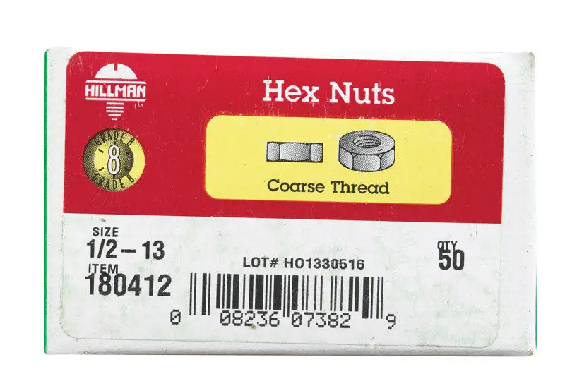 Hillman 1/2 . X 6 . L Zinc-Plated Steel Carriage Bolt 25 Pack