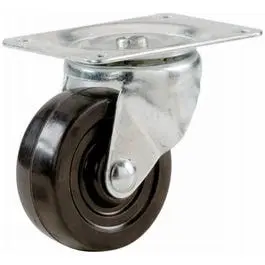 2-Inch Swivel Plate Caster Rubber Wheels Smooth Mobility Various