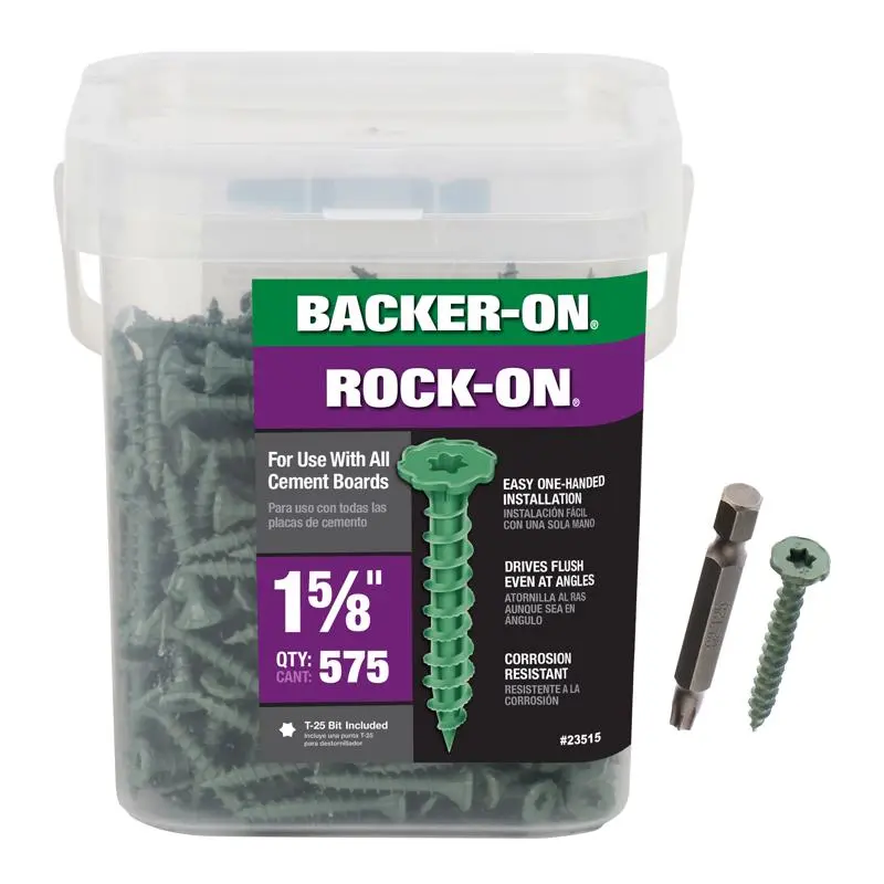 Backer-On 23505 Rock-On Cement Board Screws #9 750 Pack Drywall