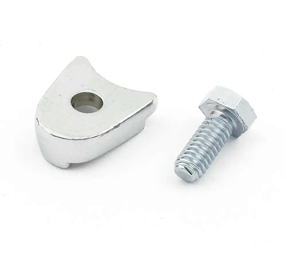 Distributor Hold Down Clamp & Bolt, Shiny metal