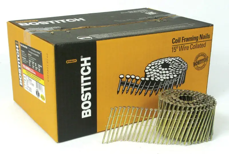 Bostitch C10P120DG Coil Framing Nails 3 x 0.120 2700-Pack Galvanized Outdoor Use
