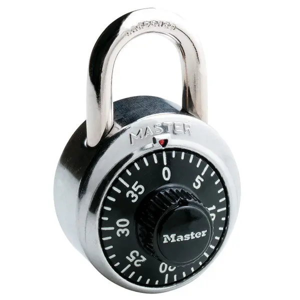 Master Lock 1500D 1-7/8" Black Dial Combination Padlock Security
