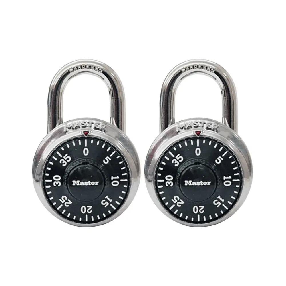 Set 2 Same Combination Dial Padlock, 1-7/8'' Wide