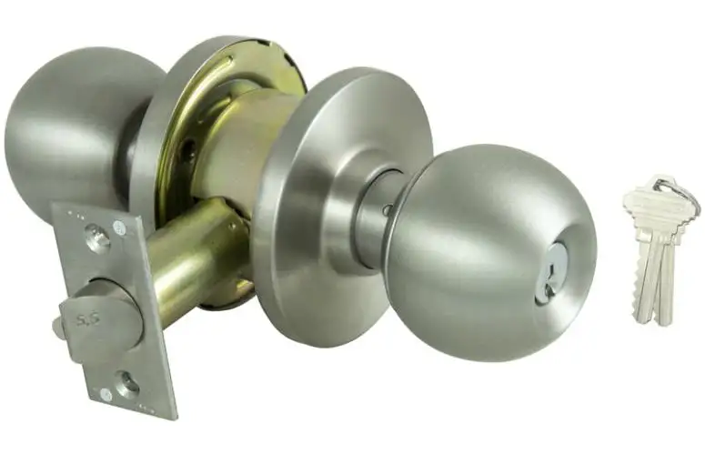 ProSource C368BV-PS Stainless Steel Classroom Commercial Door Knobset 2-3/8 to 2-3/4 Inch