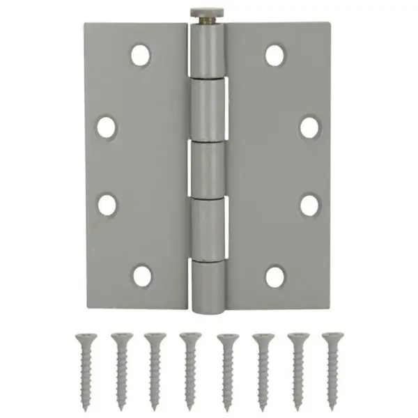 Prosource LR-017-PS Commercial Door Hinge 4.5 x 4.5 Inch Grey Steel Heavy Duty Use
