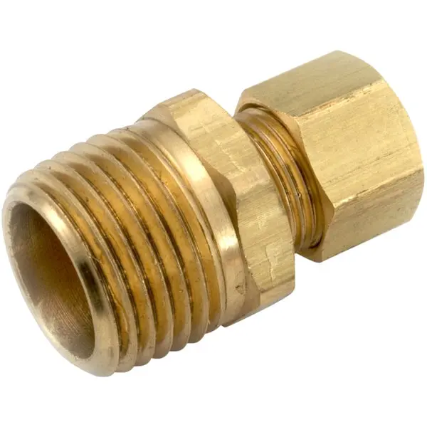 Anderson Metals 750068-1212 Lead Free Connector Brass 3/4 CMP x 3/4 MPT