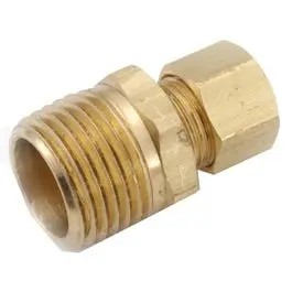 Brass Connector 1/2- Compression x 1/2- Male Pipe Thread Various
