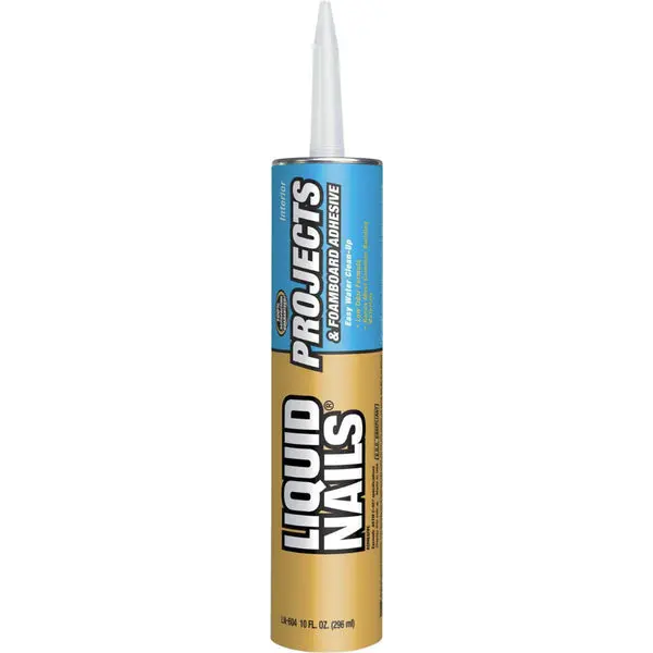 Liquid Nails LN-604 Projects & Foamboard Adhesive 10 Oz Heavy Duty Construction Adhesive